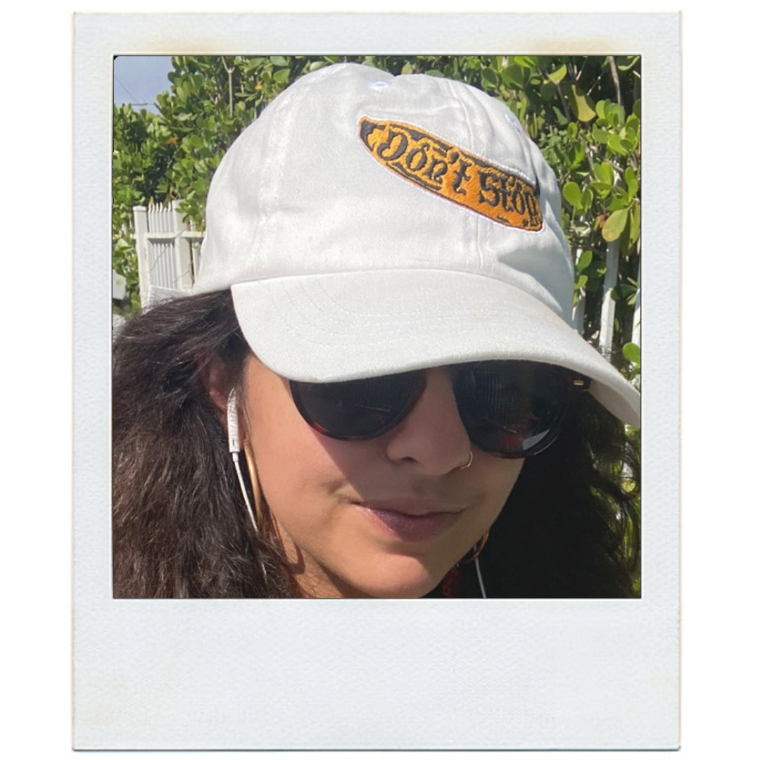 White banana dad hat